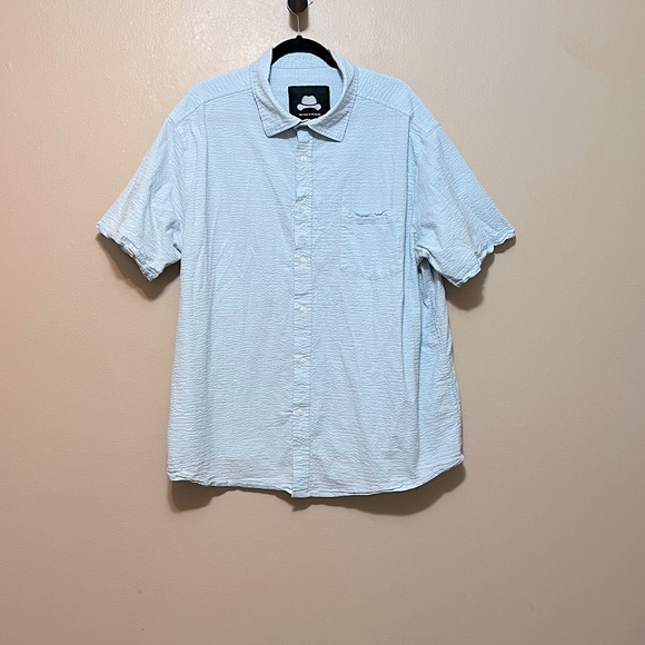 Winston Big & Tall Subscription Box Peruvian Seersucker SS Button Down Shirt 2XL - Picture 3 of 10